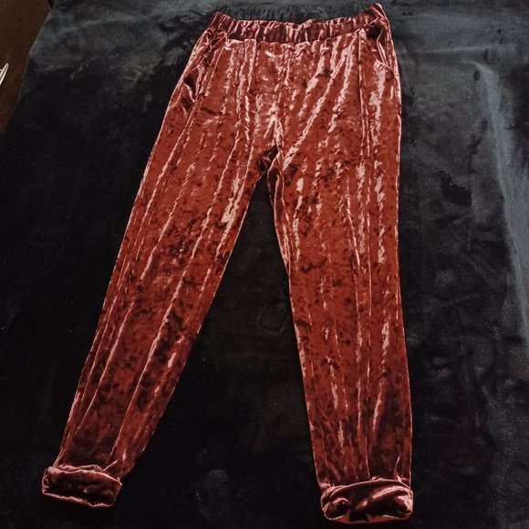 super soft! burgundy pants with pockets - Picture 1 of 8